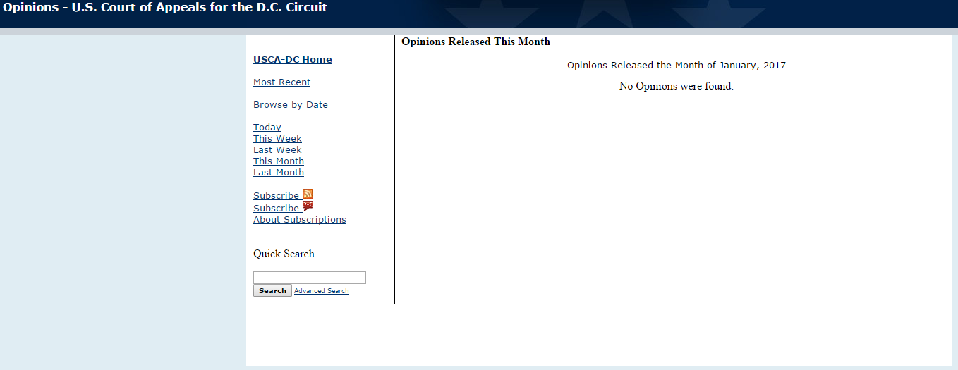 Dc court of clearance appeals opinions